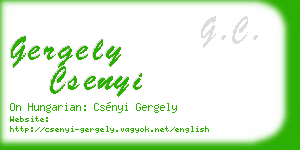 gergely csenyi business card